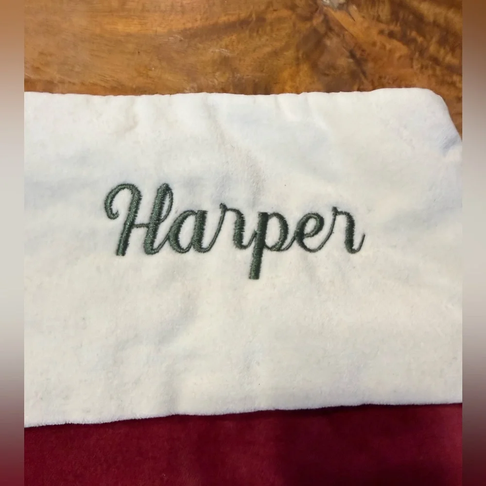 Pottery Barn Stocking Velvet Harper